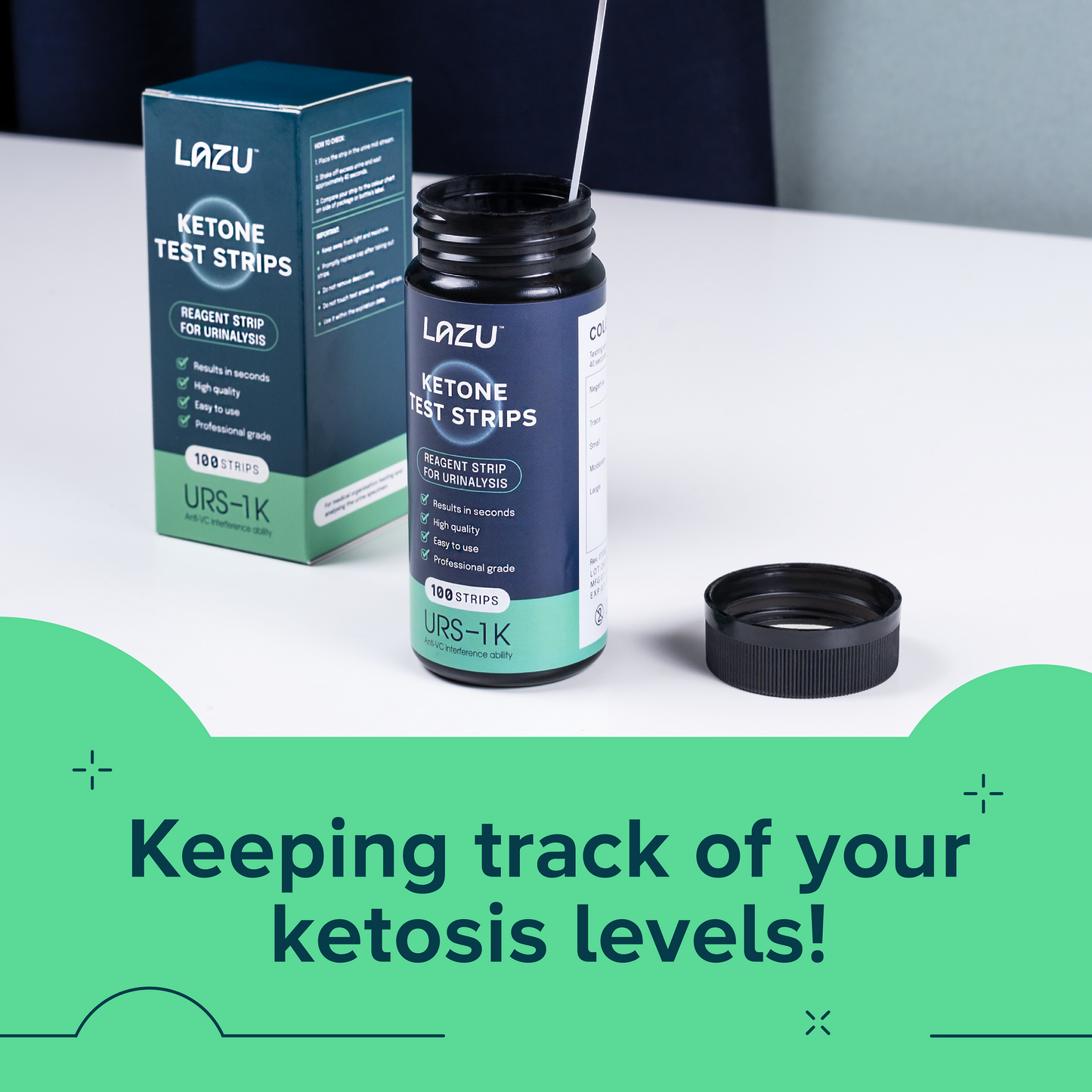 KETONE TEST STRIPS - Reagent Strips For Urine Analysis