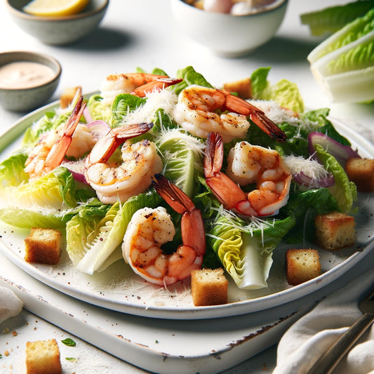 Keto Caesar Salad with Grilled Shrimp Recipe