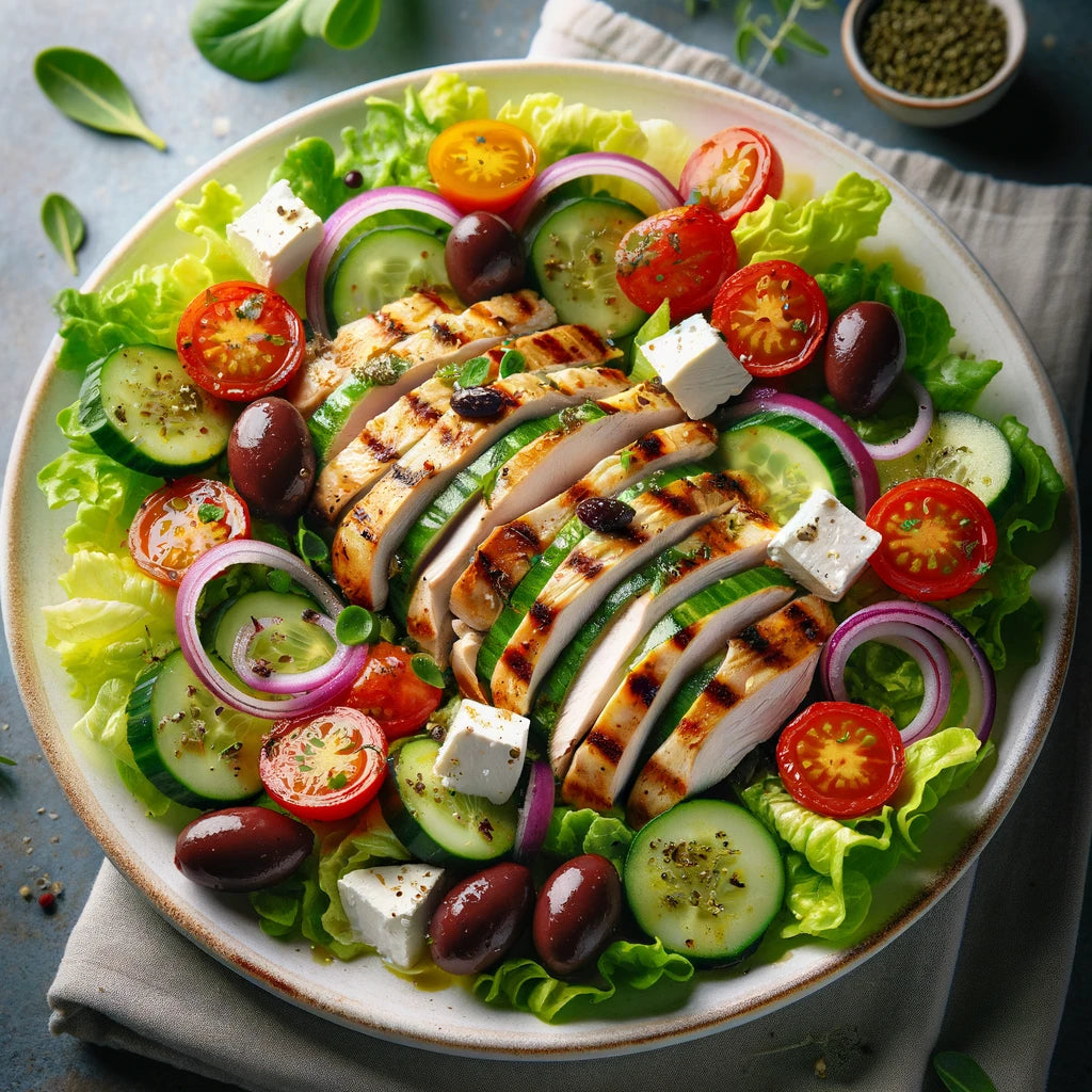 Keto Greek Salad with Grilled Chicken Recipe