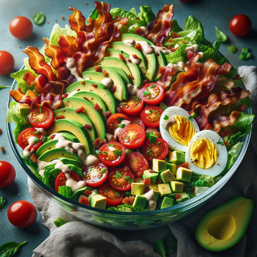 Keto BLT Salad with Mayo Dressing