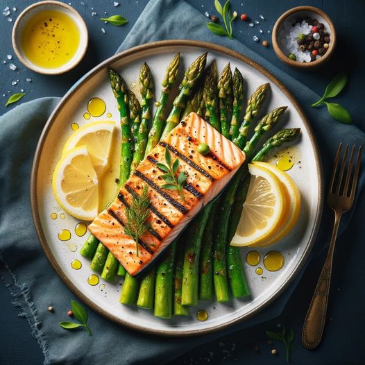 Keto friendly recipe - Keto Salmon with Asparagus