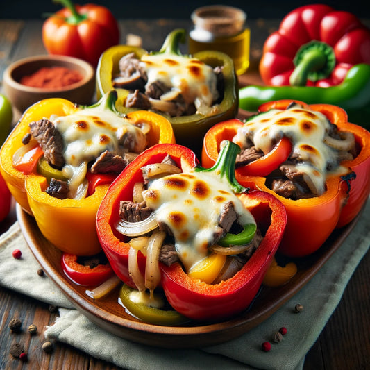 Keto Philly Cheesesteak Stuffed Peppers Recipe