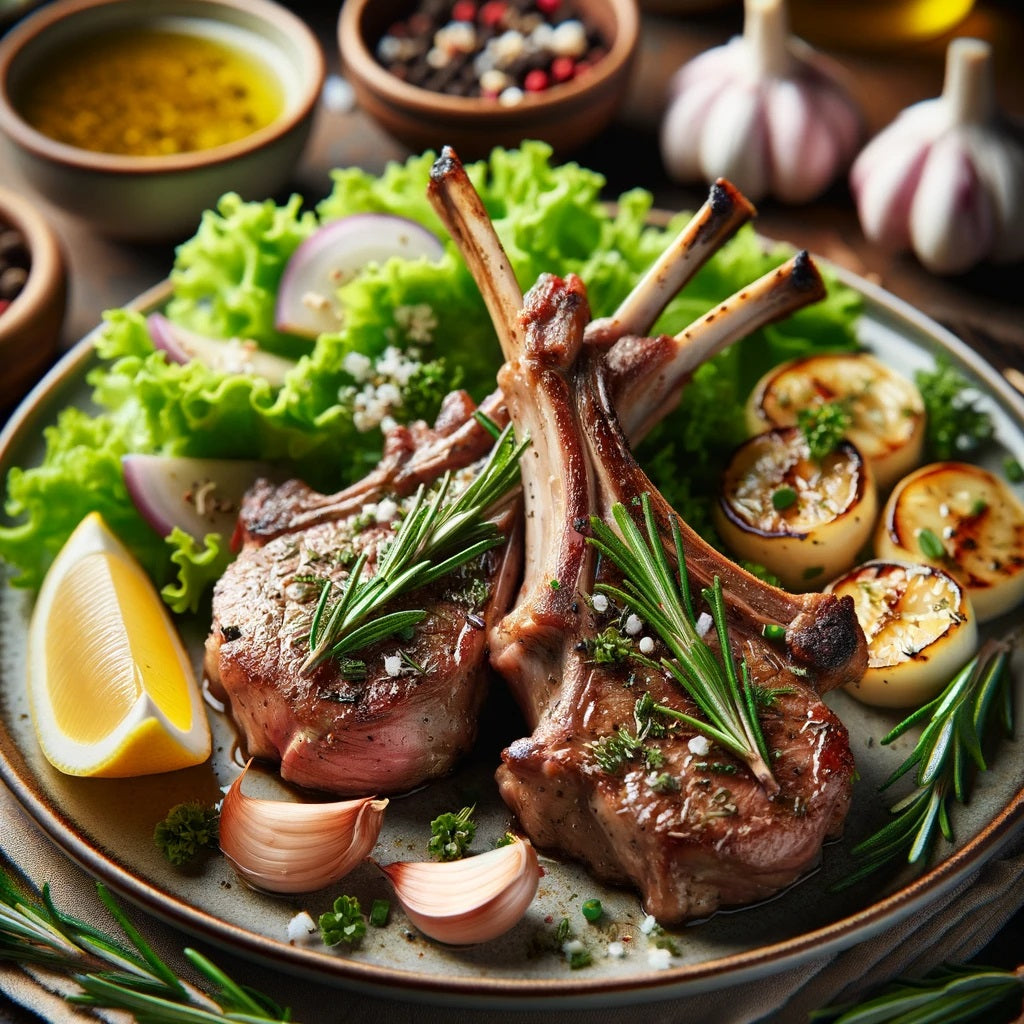 Keto friendly Recipe - Grilled Lamb Chops with Rosemary & Garlic