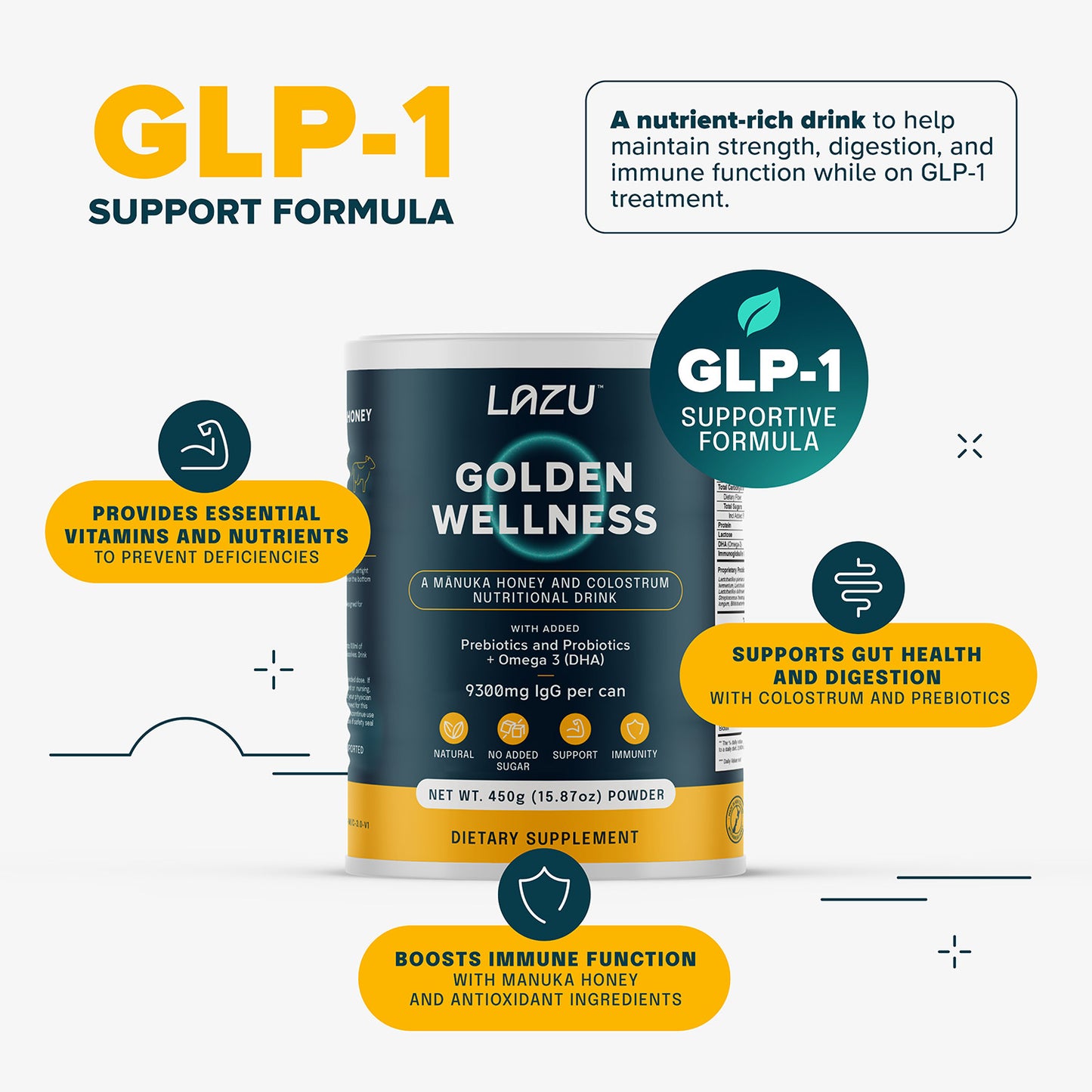 GOLDEN WELLNESS - A manuka Honey and Colostrum nutritional Drink
